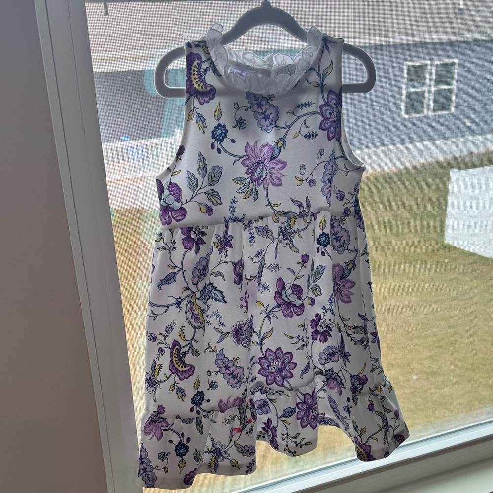Janie and Jack Purple and White Floral Dress